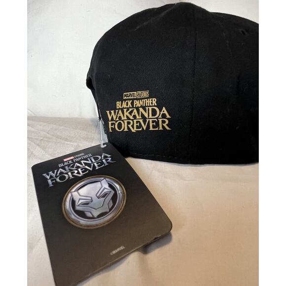 Black Panther Wakanda Forever NEW Snapback Rare Promo Hat Marvel Studios Cap Hat - Picture 5 of 6